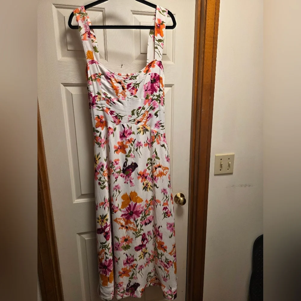 Anthropologie Maeve The Jocelyn Sleeveless Slip Midi Dress In Pink New W/O Tags - Picture 4 of 12